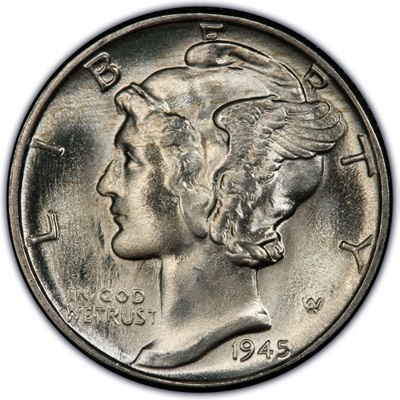 1945 Mercury Dime